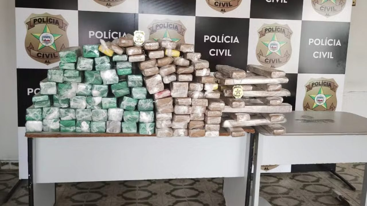 Polícia Civil prende casal e faz maior apreensão de maconha prensada deste ano em Alagoas