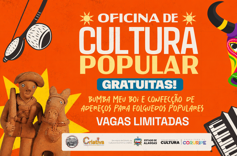 Coruripe abre inscrições para oficinas gratuitas de cultura popular no distrito de Barreiras