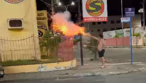 Homens são flagrados soltando fogos em imóveis ligados a Valmir de Francisquinho e prefeito de Itabaiana; VÍDEO