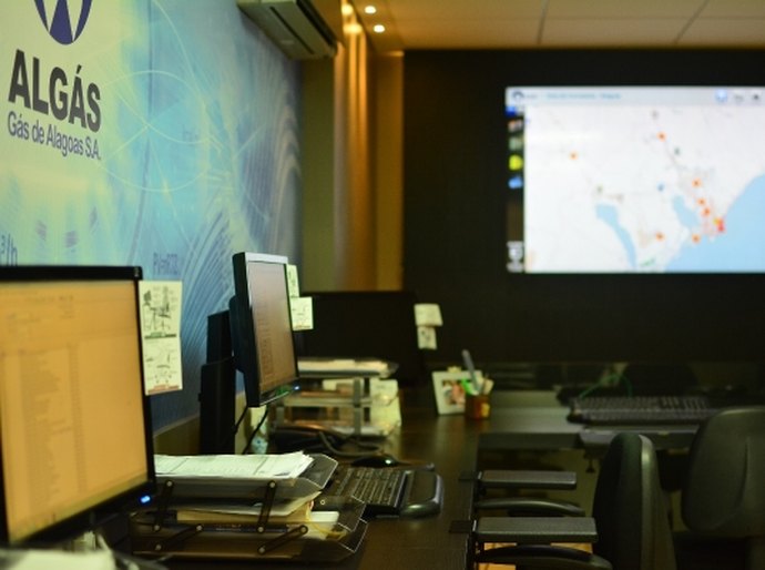 Algás conta com sistema de monitoramento em tempo integral
