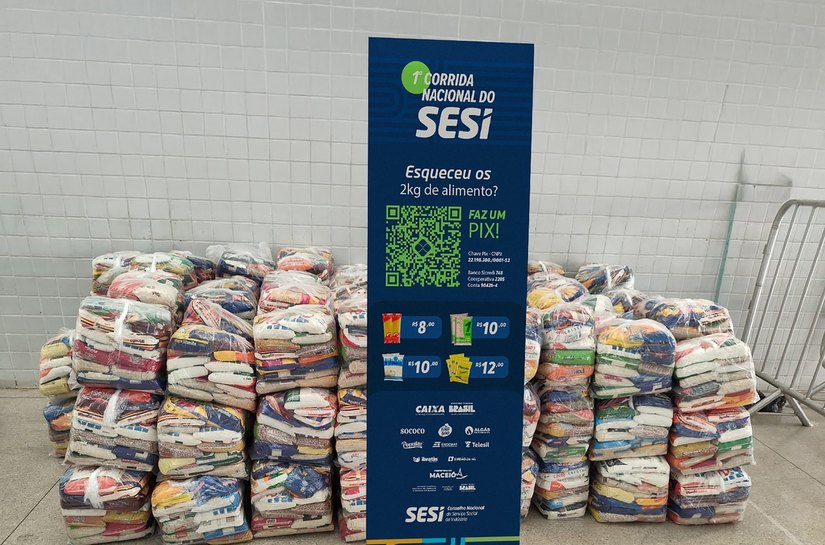 Corrida Nacional do Sesi em Maceió arrecadou 2,8 toneladas de alimentos