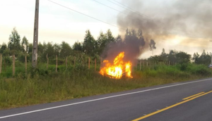 Comerciante morre carbonizado após carro pegar fogo em Riachão do Dantas / Foto: Foto: Reprodução/Redes Sociais
