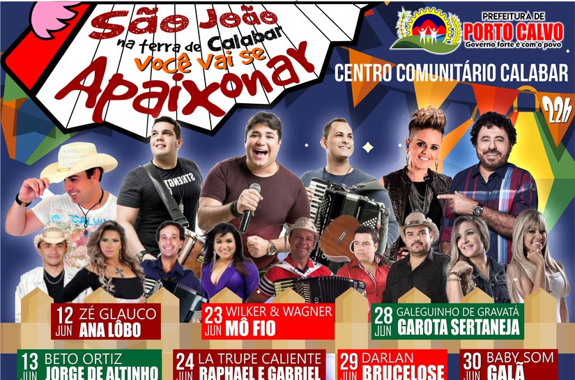 Prefeitura de Porto Calvo anuncia a programação do São João 2017