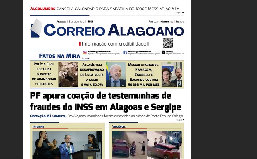 PF apura coação de testemunhas de fraudes do INSS em Alagoas e Sergipe