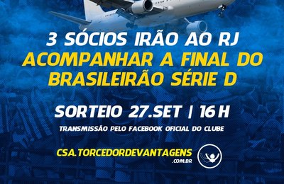 CSA realiza sorteio entre associados para levá-los até a final em Volta Redonda