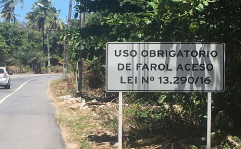 Farol desligado em rodovias estaduais de Alagoas começa a render multas