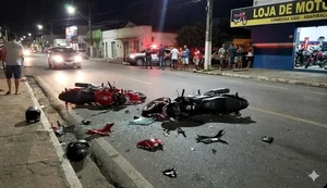 Noite de perigo no trânsito: colisão entre duas motos deixa três feridos em Arapiraca