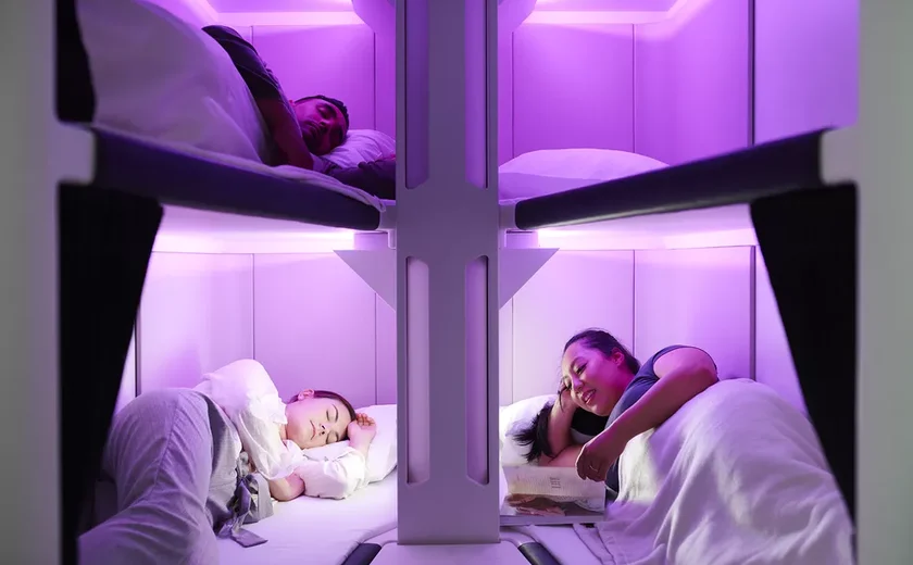 Aérea terá beliches na classe econômica para passageiros dormirem em voos