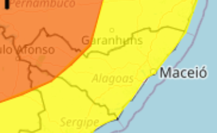 Inmet divulgou dois avisos meteorológicos para Alagoas