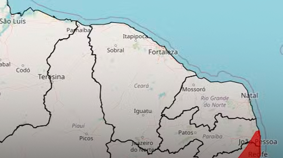 Inmet emite alerta vermelho para fortes chuvas em Pernambuco; risco de alagamentos e deslizamentos