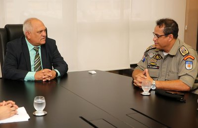 Presidente do TJ recebe comandante-geral da Polícia Militar