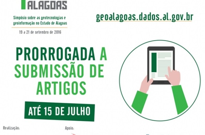 Prazo para submissão de artigos no IV GeoAlagoas é estendido