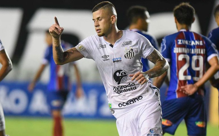 Santos só precisa de 45 minutos para fazer 3 gols e derrotar o Bahia na Vila
