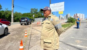 Trânsito sobre ponte do rio Poxim continua funcionando com binário nesta quinta-feira (15) / Foto: Foto: SMTT/ Divulgação
