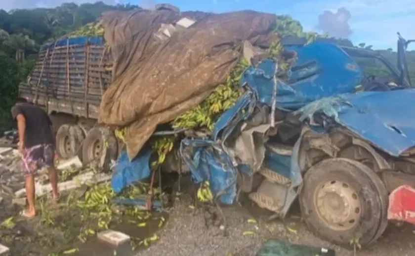 Caminhão tomba após colisão na BR-316 e deixa trânsito lento em Pilar