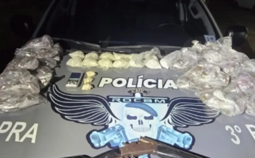 PM apreende mais de 6 kg de drogas e arma de fogo em residencial de Arapiraca