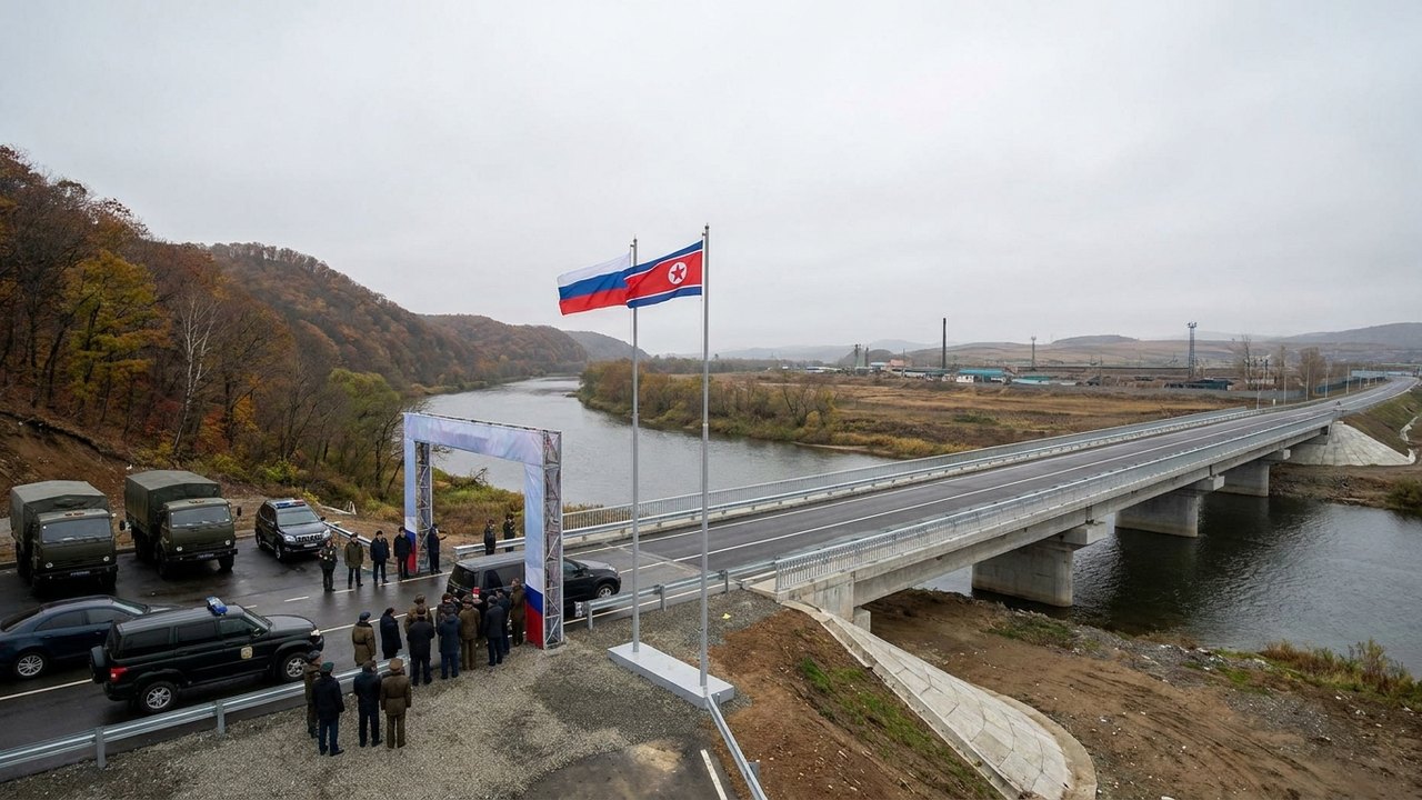 Rússia e Coreia do Norte abrem a primeira ligação rodoviária através da fronteira compartilhada