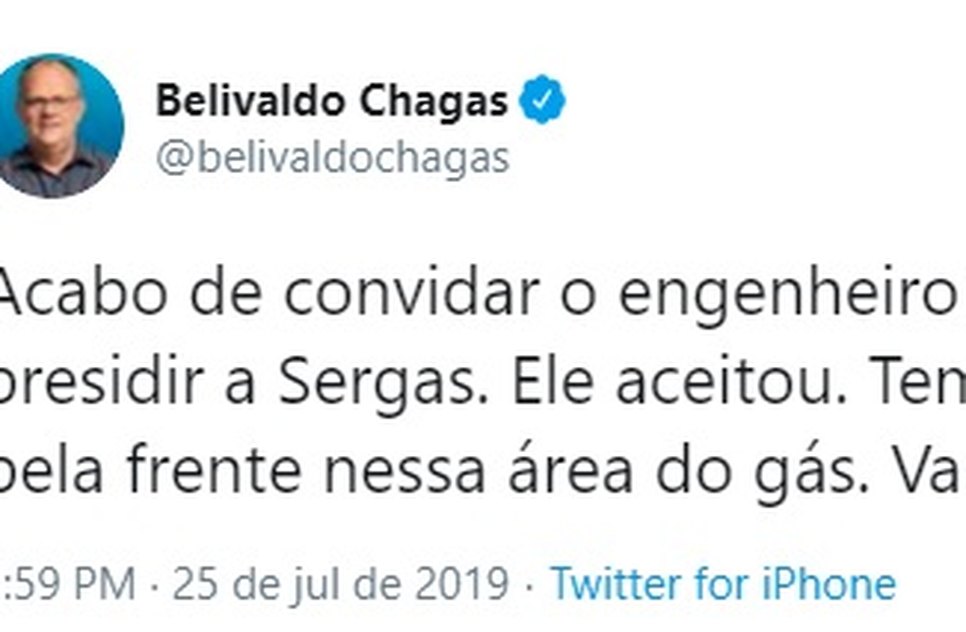 TWITTER DE BELIVALDO / Foto: Print