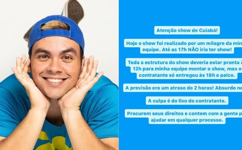 Após confusão em show, Luccas Neto ataca produtora: 'A culpa é do lixo do contratante'