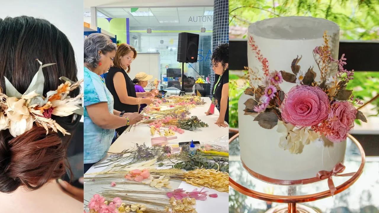 Minicurso gratuito ensina mulheres da periferia do Recife a ganhar dinheiro com arranjos de flores