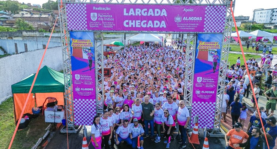 1ª Corrida e Caminhada da Mulher Alagoana acontece em Palmeira e reúne mais de 1.000 inscritas