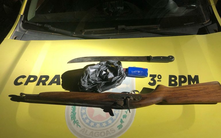 PM apreende 29 armas de fogo e 14 Kg drogas na última semana em Alagoas