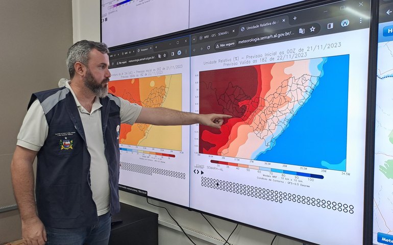 Semarh emite alerta para ‘Estado de Atenção’ em Alagoas devido à baixa umidade do ar