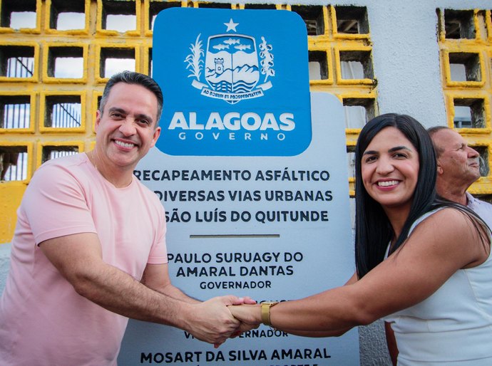 Governador Paulo Dantas entrega obras de infraestrutura urbana em São Luís do Quitunde
