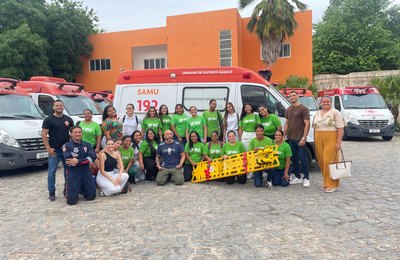 Samu recebe a visita de alunos da Escola Grau Técnico
