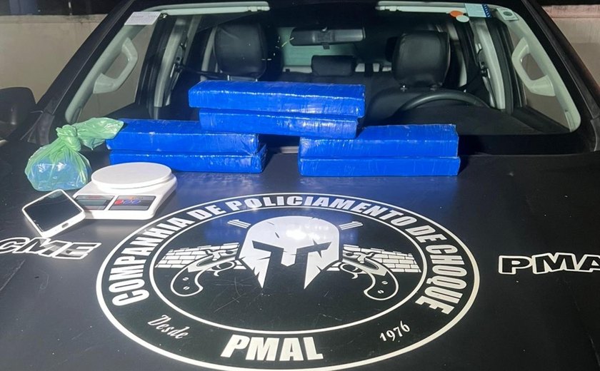 Polícia apreende mais de seis quilos de maconha escondidos em fogão em Maceió