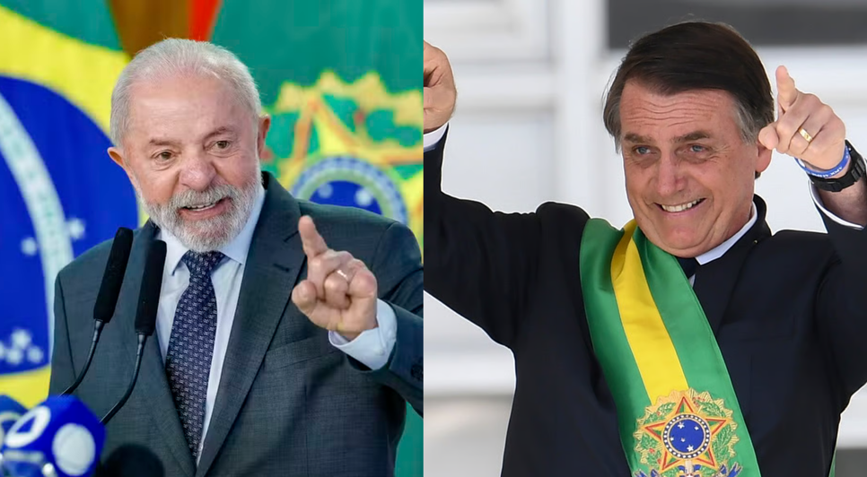 Lula e Jair Bolsonaro têm porcentagem de rejeição igual