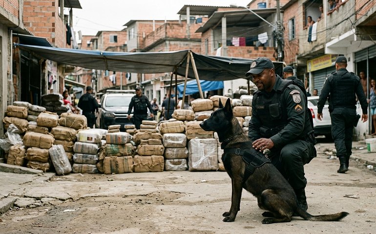 Qual foi o prêmio que o cão Hulk da PM ganhou por encontrar 48 toneladas de maconha na Maré?