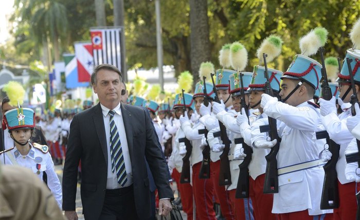Presidente Jair Bolsonaro durante cerimônia
