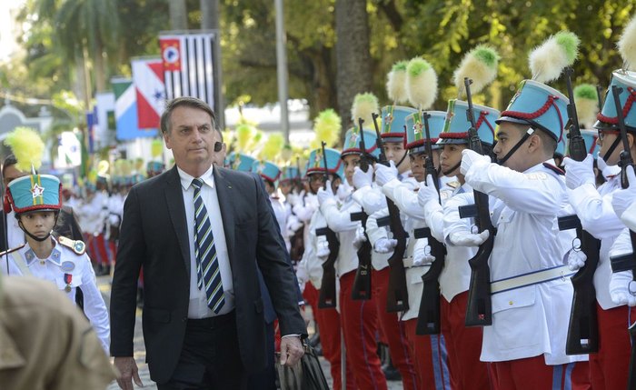 Presidente Jair Bolsonaro durante cerimônia