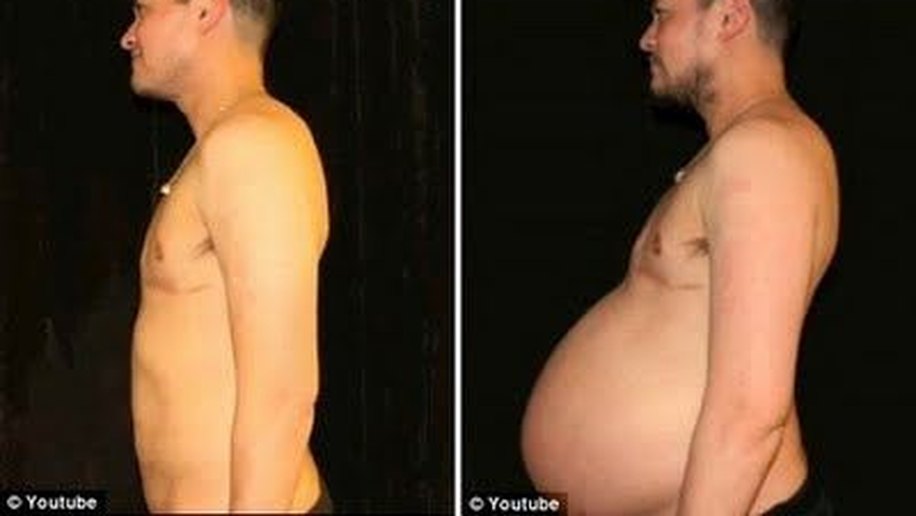 Homem grávido perde peso após dar à luz e exibe boa forma