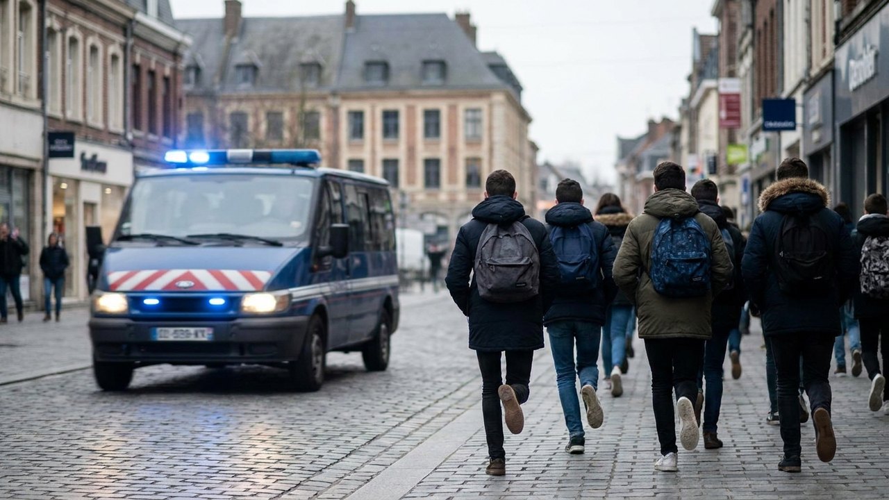 Profissionalismo à francesa: viatura policial avança em alta velocidade contra estudantes em Dunkerque