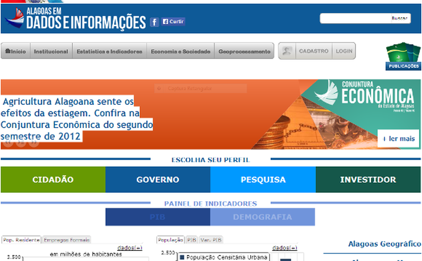 Portal Alagoas em Dados e Informações comemora dois anos de atividades