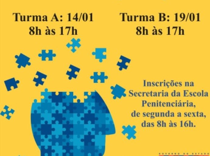 Servidores penitenciários terão curso de Saúde Mental e Relação Interpessoal