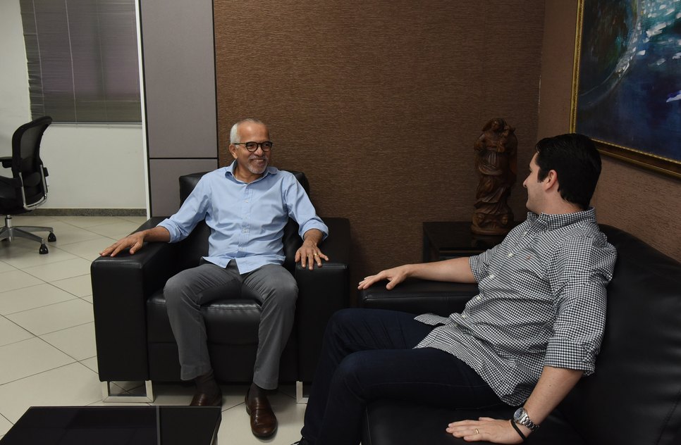 PREFEITO EDVALDO NOGUEIRA E GUSTINHO RIBEIRO / Foto: Ana Lícia Menezes/PMA