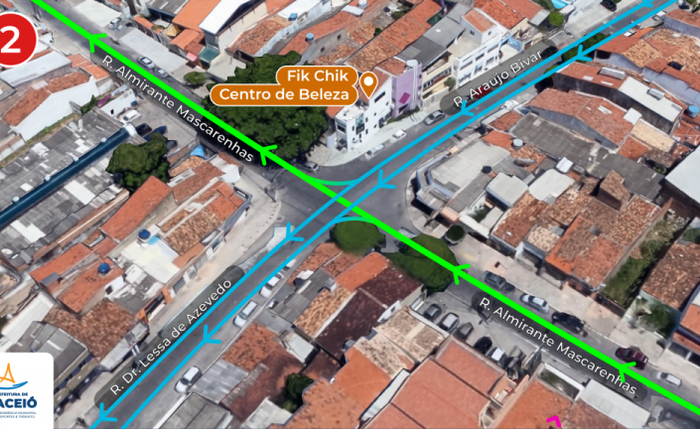 Mapa mostra alteração no trânsito da Pajuçara