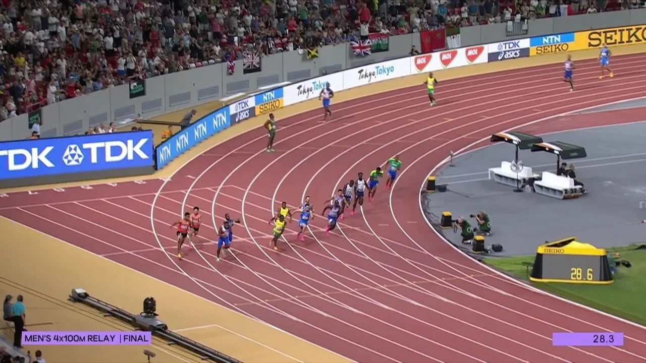 EUA voltam a vencer o revezamento 4x100m masculino; Brasil é desclassificado