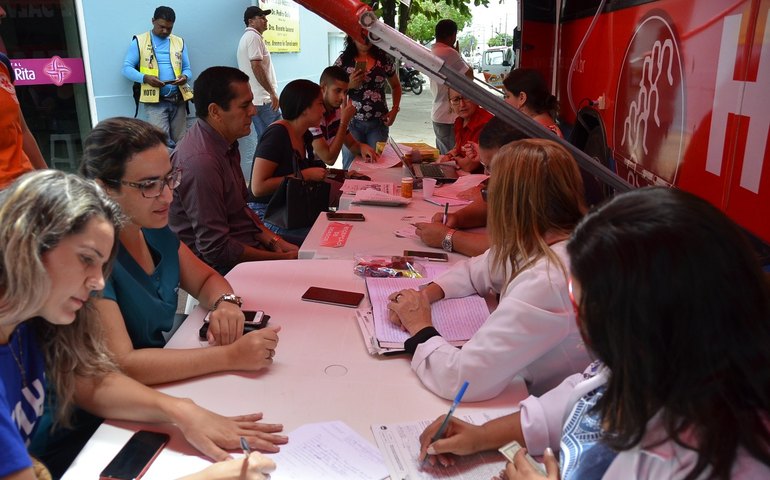 Secretaria de Saúde e Hemoar realizam campanha de doação de sangue, em Palmeira