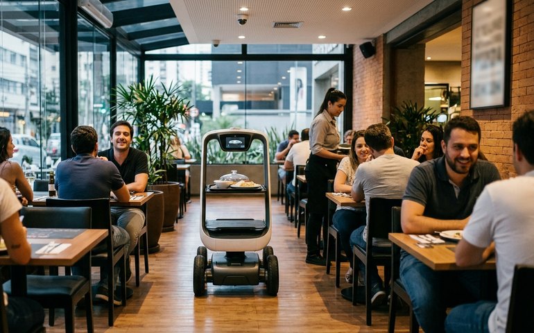 Drone, IA e robô já estão no cardápio dos restaurantes