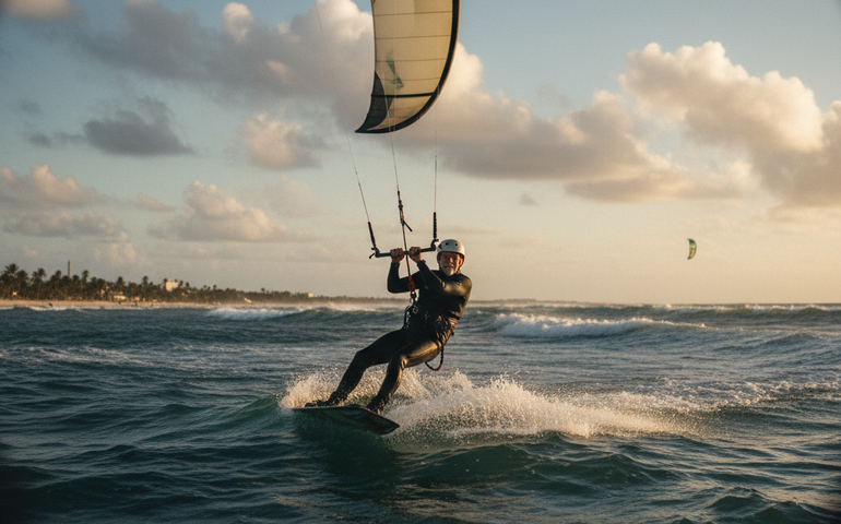 Aos 87 anos, americano entra para o Guinness como o kitesurfista mais velho do mundo