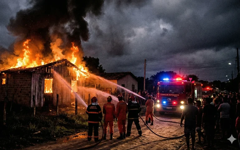 Tragédia em Marechal Deodoro: incêndio mata homem e deixa mulher com 99% do corpo queimado