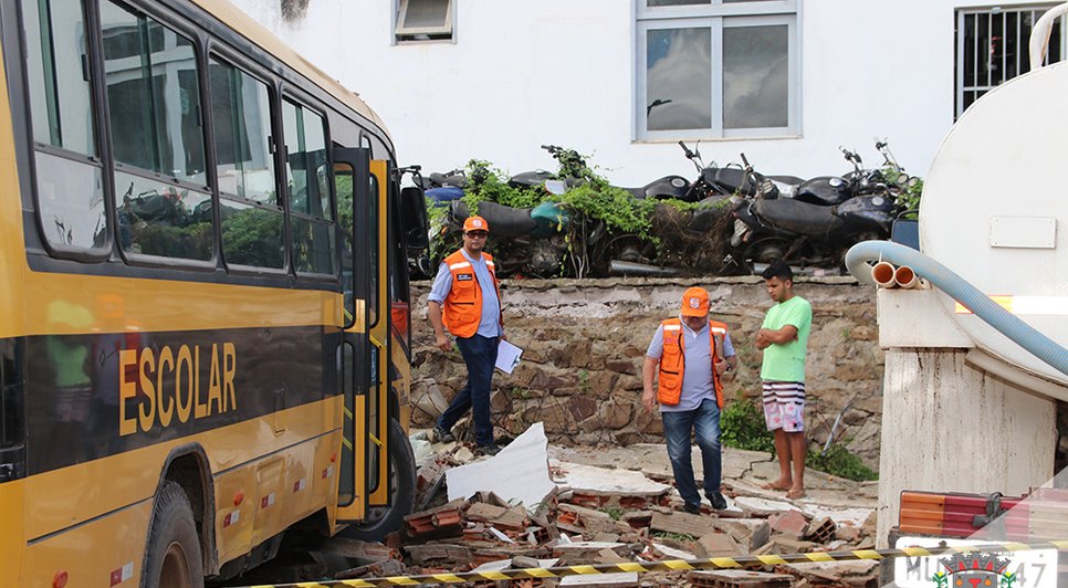 Muro da delegacia em Lagarto / Foto: Prefeitura de Lagarto