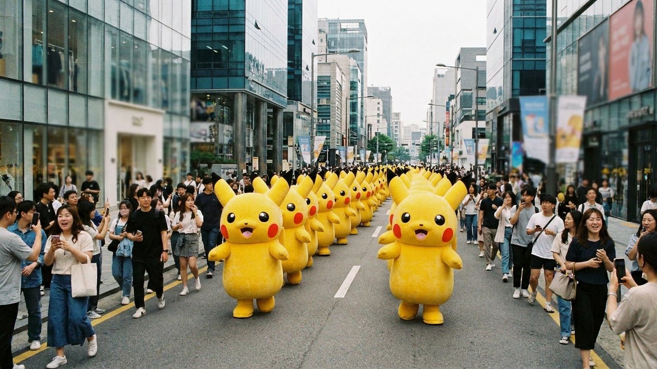 'Temos que pegar!': Pikachus tomam as ruas em desfile surpresa na Coreia do Sul