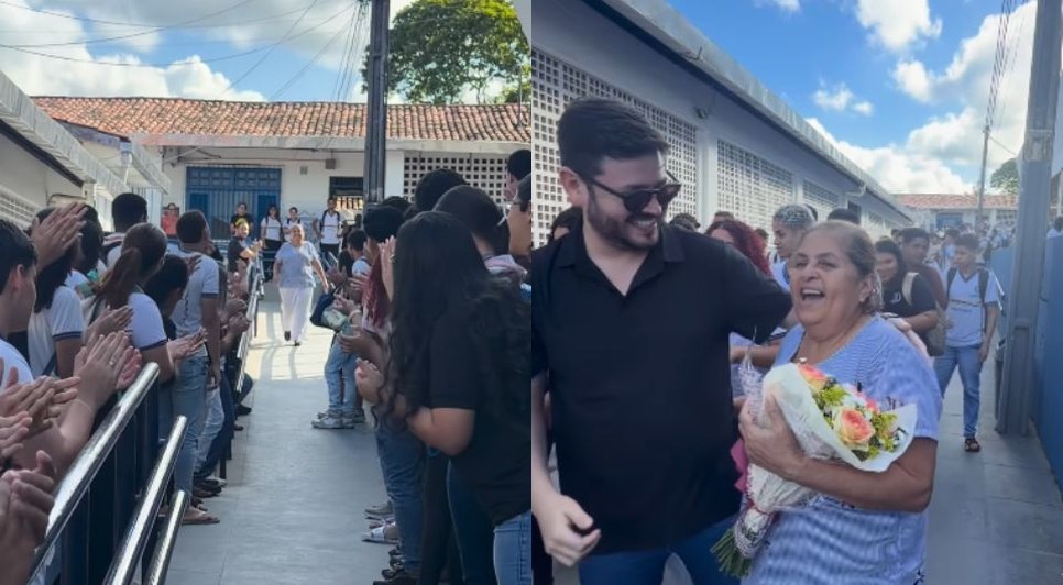 Dirce Maria se despede com festa após 30 anos dedicados a alunos no Recife