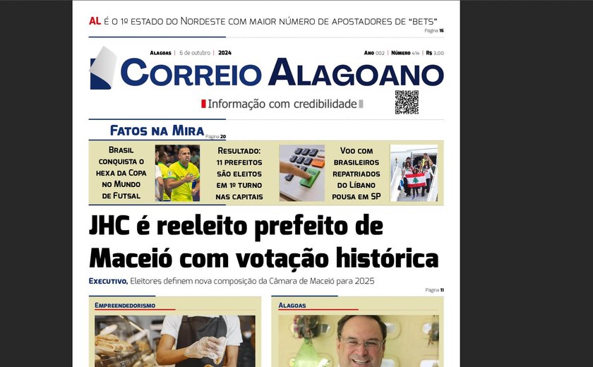 JHC é reeleito prefeito de Maceió com votação histórica