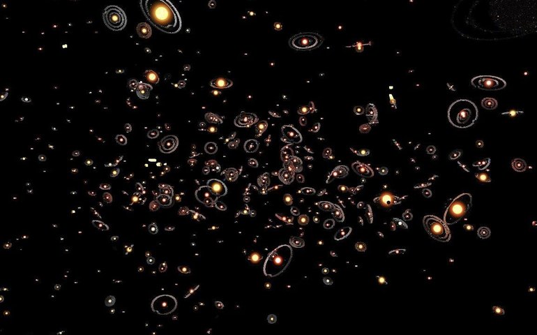 Planetas gigantes podem esconder buracos negros formados por matéria escura, aponta pesquisa (IMAGEM)